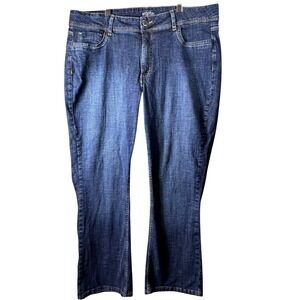 Riders by Lee Womens 18P Dark Wash Bootcut Jeans Stretch Denim Blue Petite 18